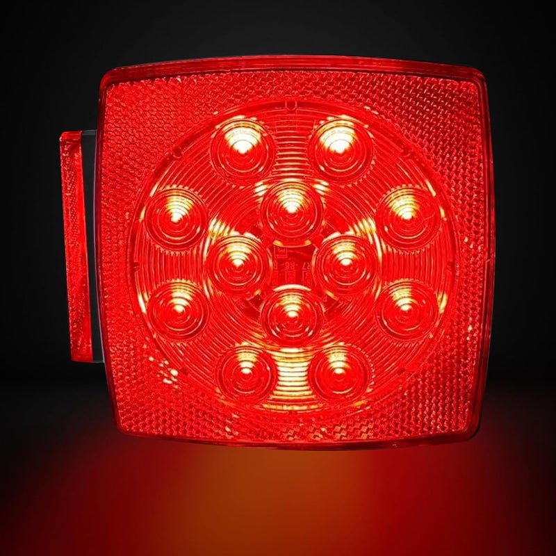 fouwick LED Trailer Light Kit,License plate light, 12V,IP67 Waterproof for Under 80 Inch Boat utility Trailer Trucks Campers RVs Snowmobiles DOT Compliant(Lights Kit) - Image 5
